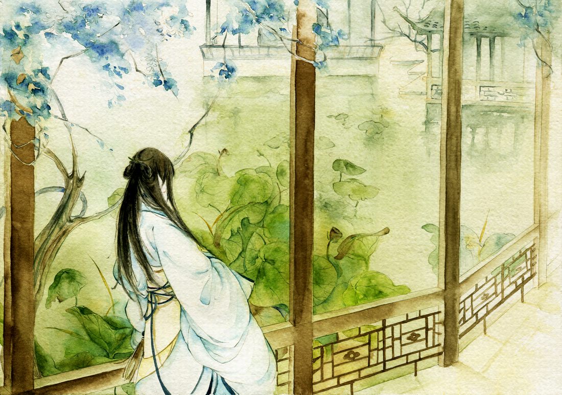 Ta quay đầu lại thì thấy nàng đang tươi cười đứng đó Ánh nắng hắt tới từ sau lưng nàng Nàng mặc váy trắng tinh phất phơ trong gió vài sợi tóc mai rủ xuống trán